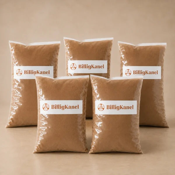 5 kg ren Cassia-kanel pakket i 1 kg poser fra Kanel 25 år